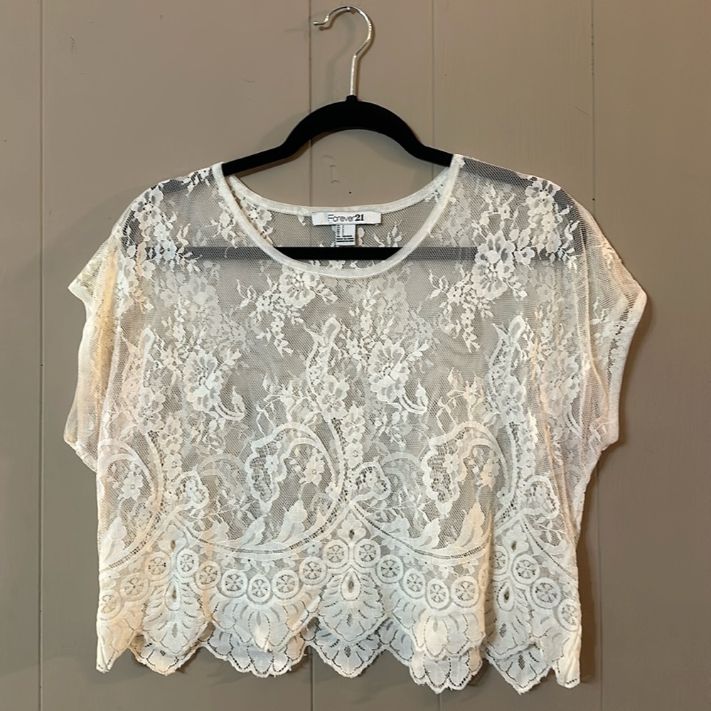 Forever 21 lace crop top
